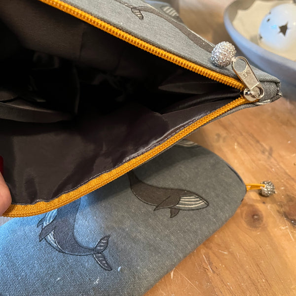 Whales Makeup bag & glasses case