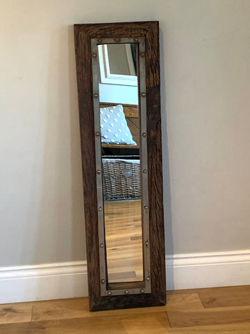Chunky reclaimed Oak mirror 106 x 30cm - pick up Amersham or delivery within 10 miles