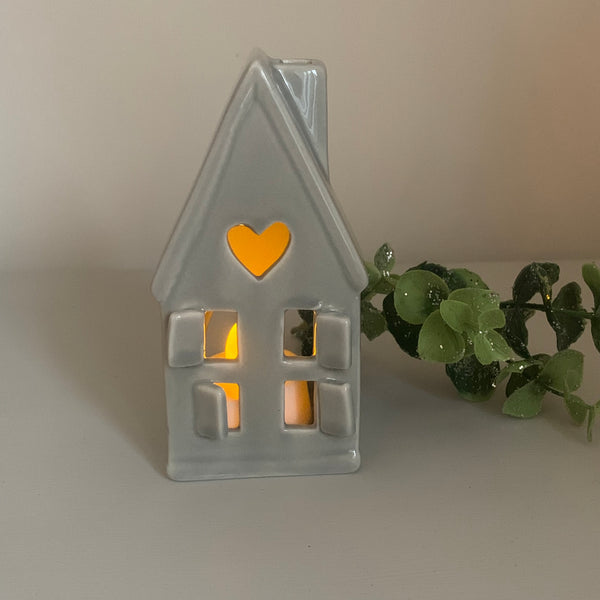 Heart - open window houses for t-lights