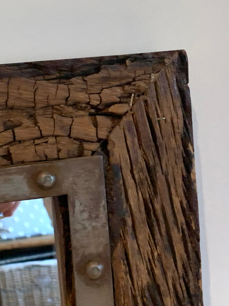 Chunky reclaimed Oak mirror 106 x 30cm - pick up Amersham or delivery within 10 miles