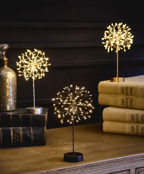 Dandelion table light - huge 120 LEDs black, silver or gold