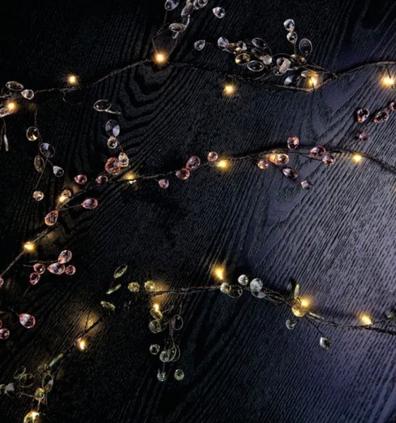 Blossom fairy lights - white green and pink