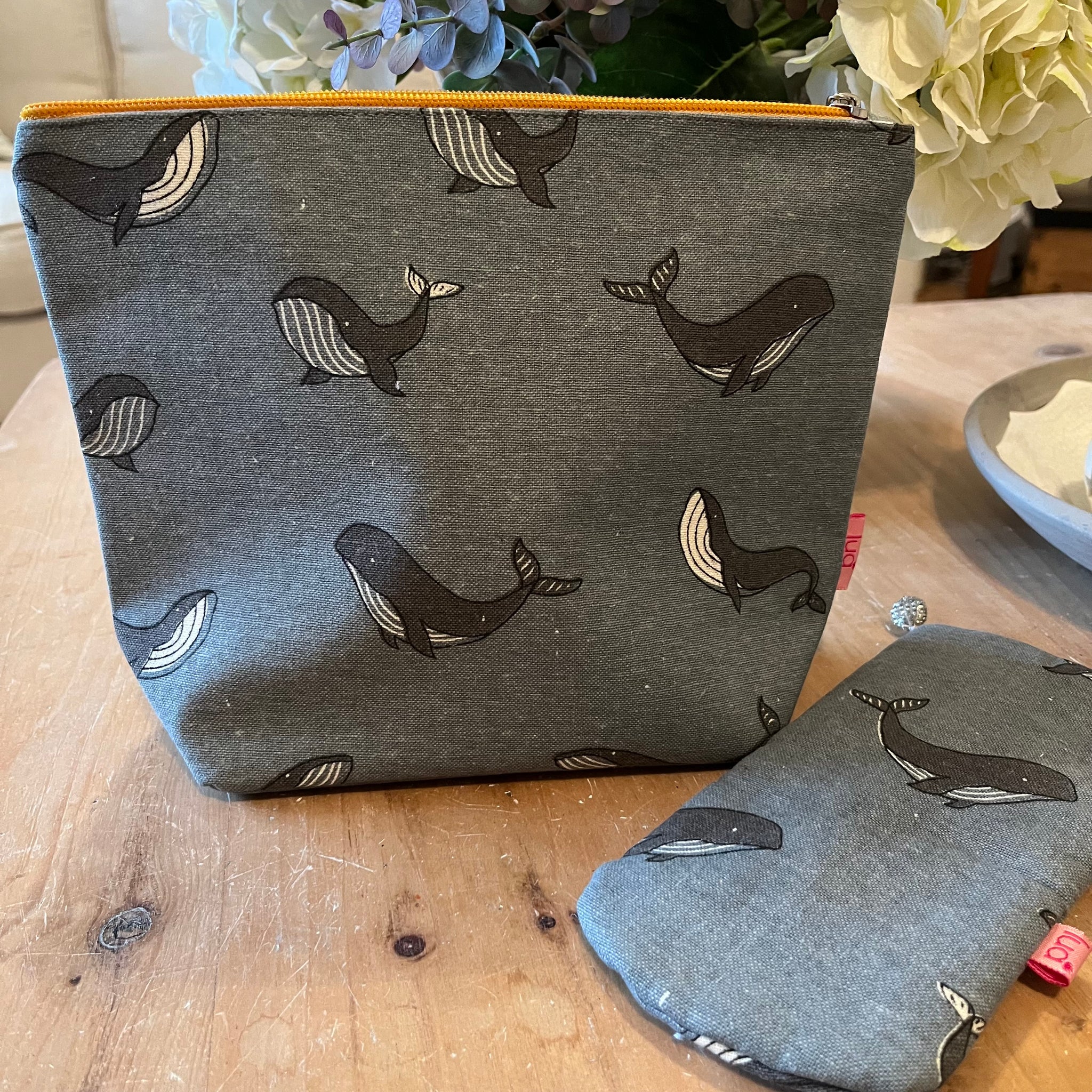 Whales Makeup bag & glasses case