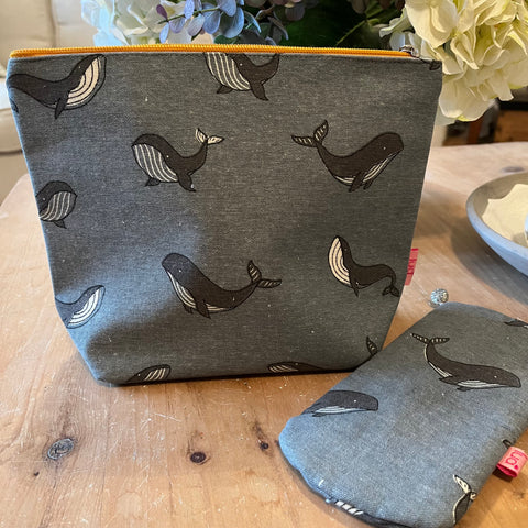 Whales Makeup bag & glasses case