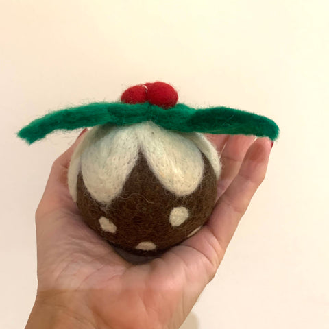 Large Christmas Pudding felt baubles