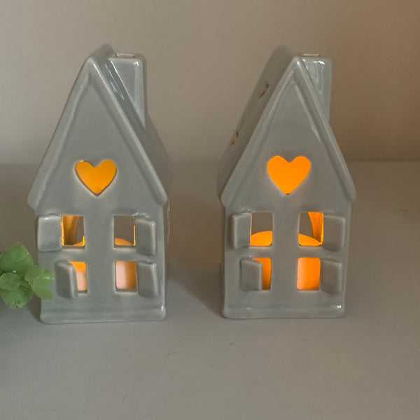 Heart - open window houses for t-lights