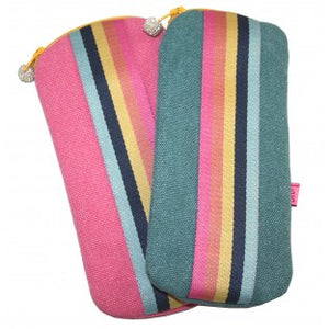 Striped fabric glasses cases