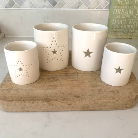 Dotted t-light pots