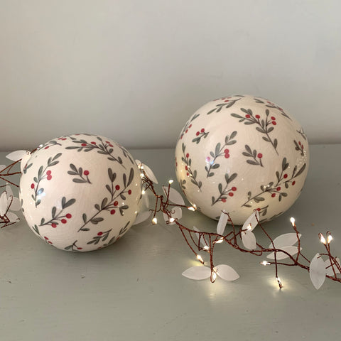 Christmas Holly decorative balls