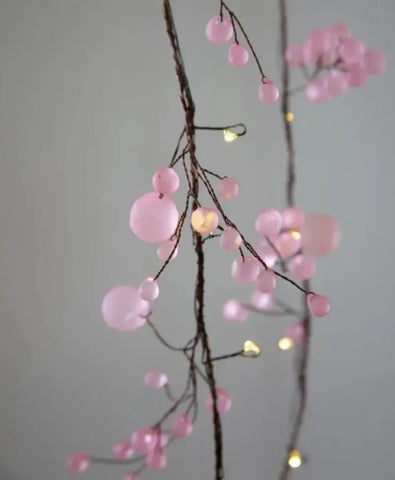 Blossom fairy lights - white green and pink
