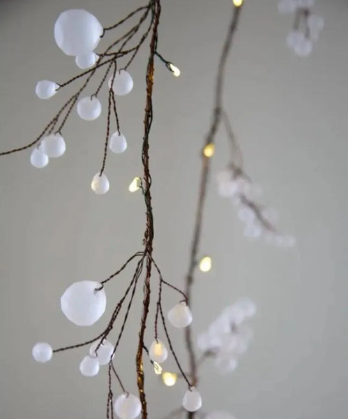 Blossom fairy lights - white green and pink