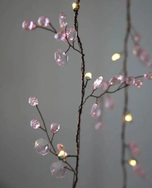 Blossom fairy lights - white green and pink