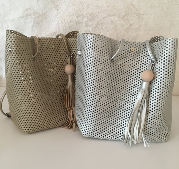 Perforated bucket bag