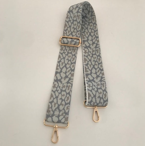 Gold hardware Animal fabric bag straps