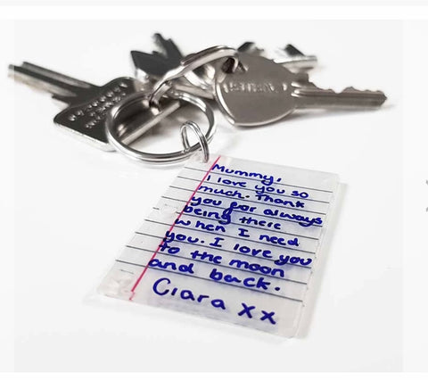 Personalised keyring - mini letter