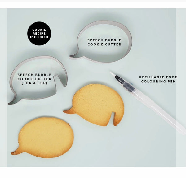 Personalised Cookie Kit - heart or speech bubble