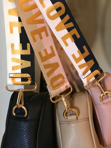 Trendy bag straps - LOVE in three colours