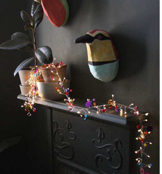Folklore coloured fairy lights - battery or mains