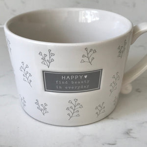 Lettie range - Everyday grey large tea mug