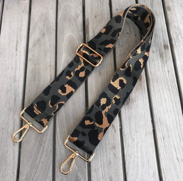 Gold hardware Animal fabric bag straps