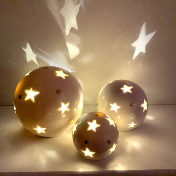 LED star and heart light ornaments